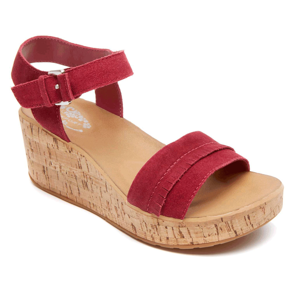 Rockport Singapore Womens Sandals - Weekend Casuals Lanea Quarter-Strap Red - YT7630528